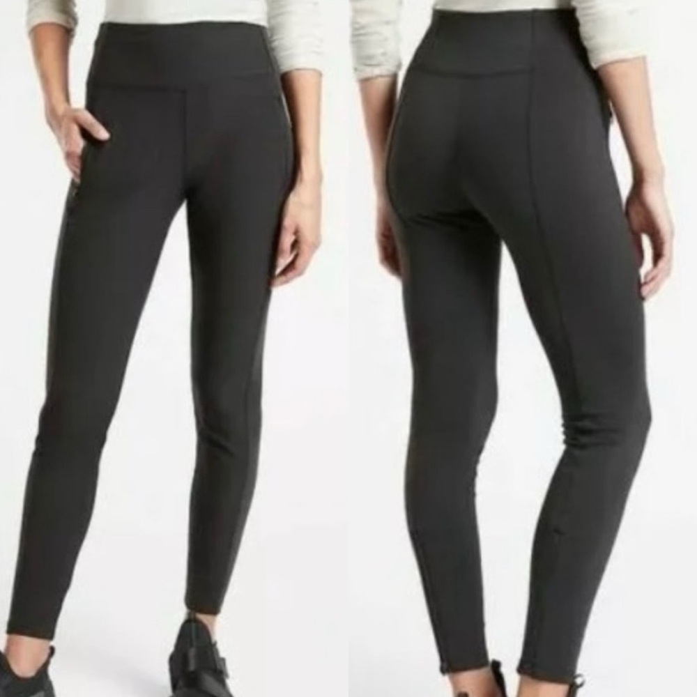 Athleta Headlands Hybrid Tight Moto Pants, Black, 0 - Picture 2 of 16